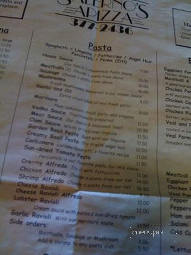Salerno's Apizza - Stratford, CT menu_pic