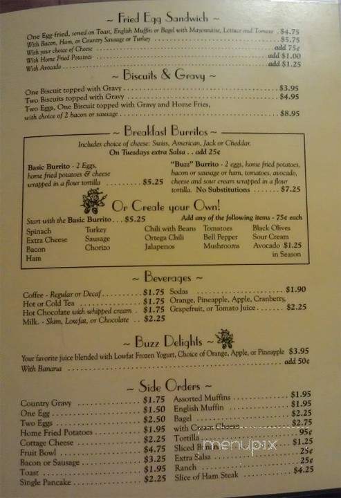 Breakfast Buzz - San Luis Obispo, CA menu_pic