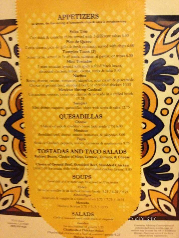 Reyna's Restaurant - Lemoore, CA menu_pic