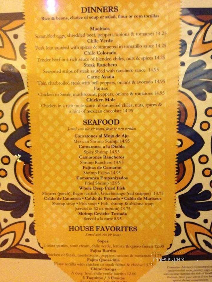 Reyna's Restaurant - Lemoore, CA menu_pic