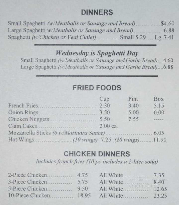 T J's Pizza - Biddeford, ME menu_pic