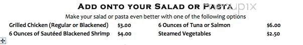 Friends Cafe - Clemson, SC menu_pic