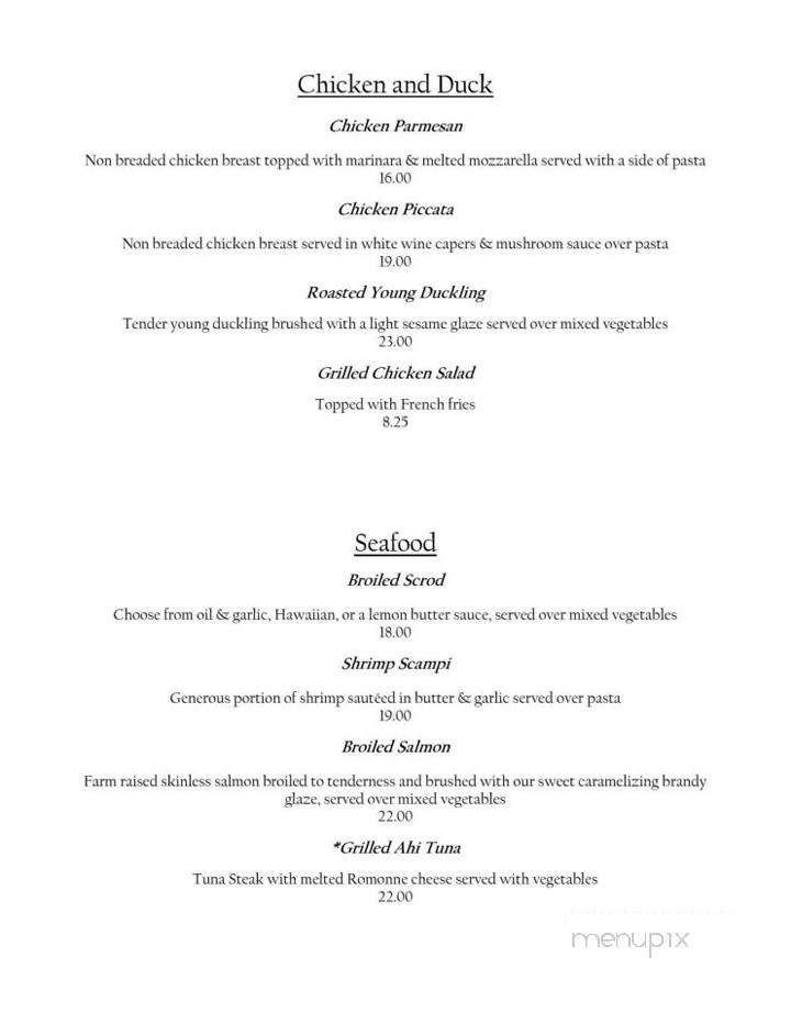 Danny's Restaurant & Lounge - Erie, PA menu_pic