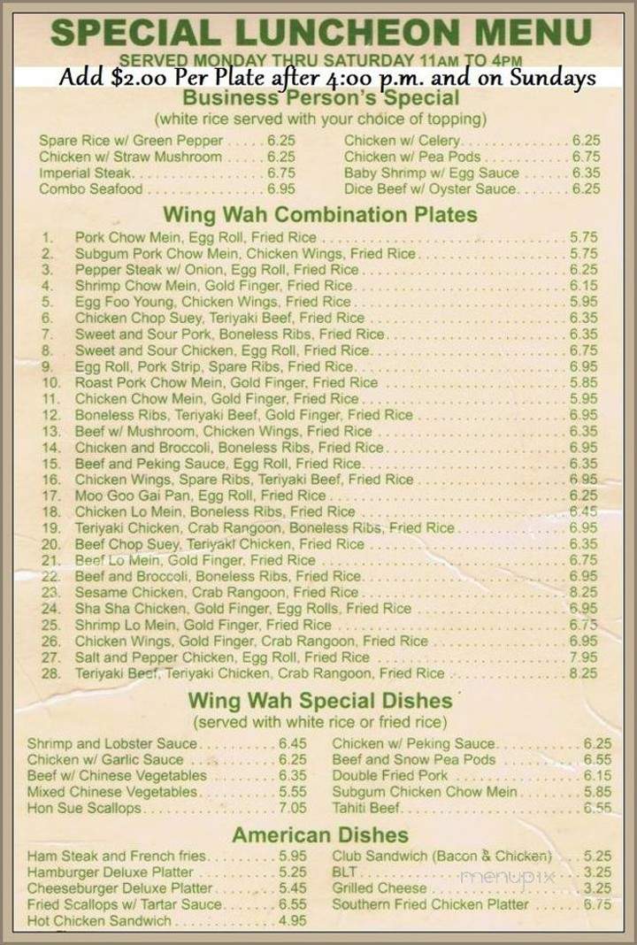 Wing Wah - Lincoln, ME menu_pic