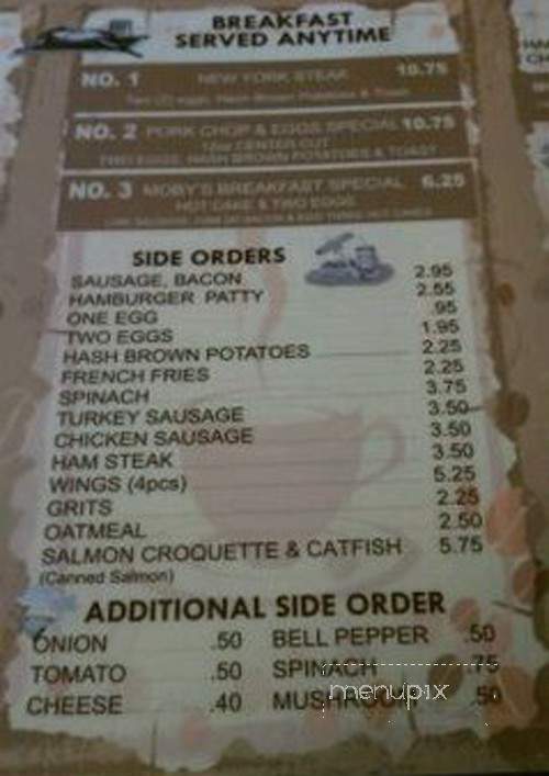 Moby's Coffee Shop - Inglewood, CA menu_pic