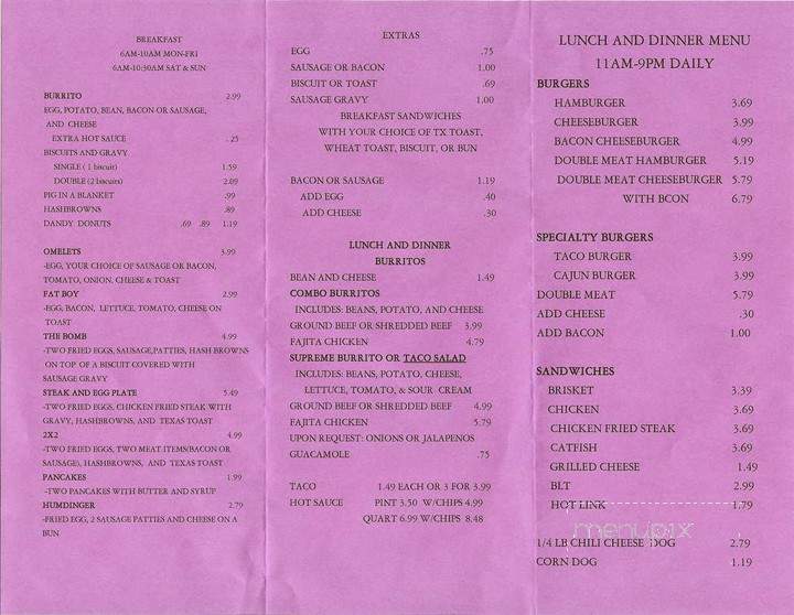 Guy's Kitchen - Iowa Park, TX menu_pic