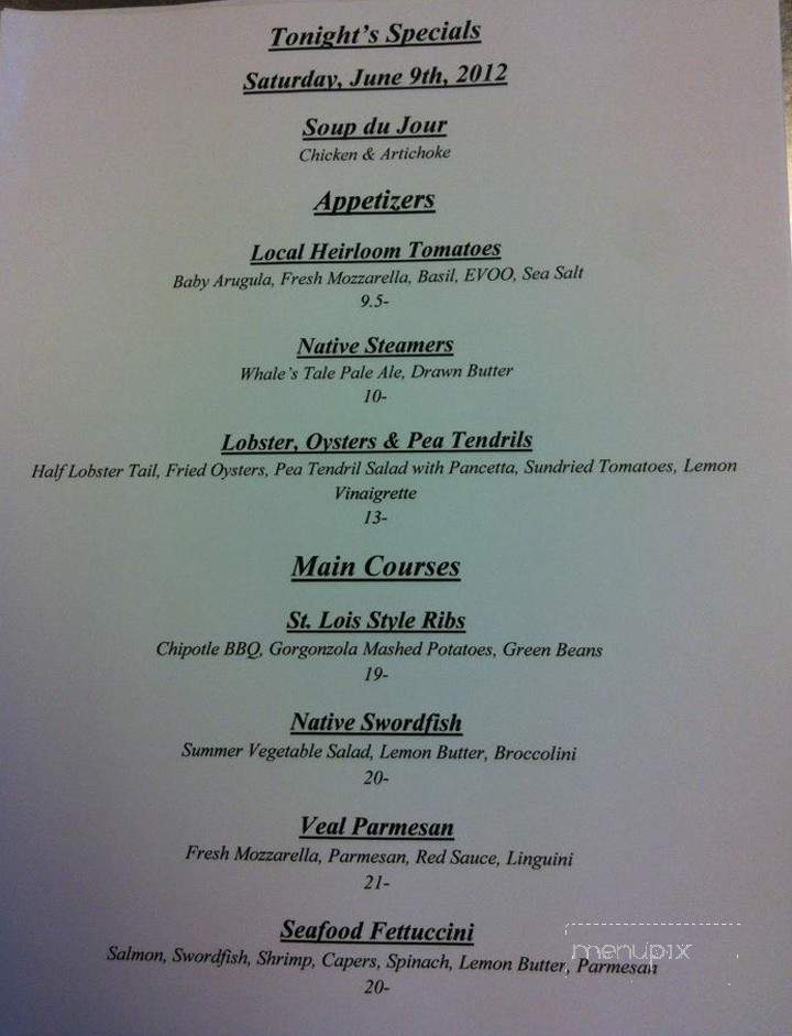 Guytanno's Cafe - Westerly, RI menu_pic
