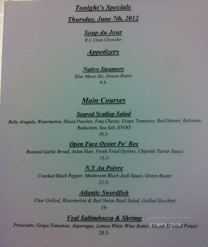 Guytanno's Cafe - Westerly, RI menu_pic