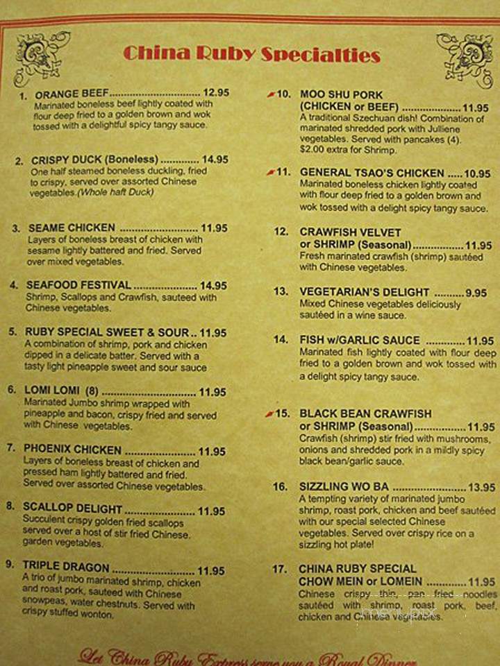 China Ruby - Chalmette, LA menu_pic