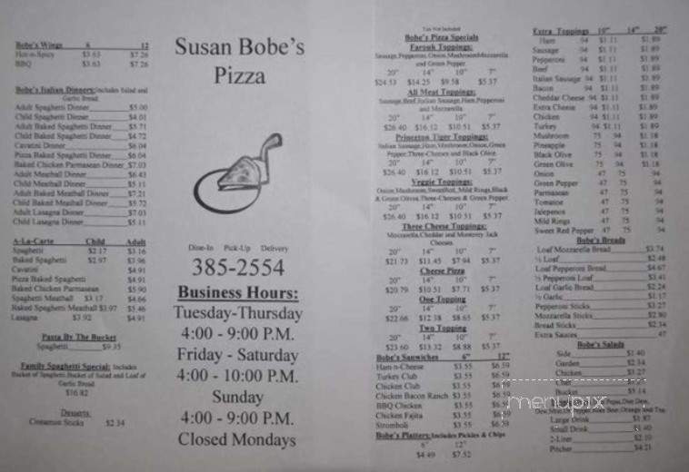 /140010891/Susan-Bobes-Pizza-Princeton-IN - Princeton, IN
