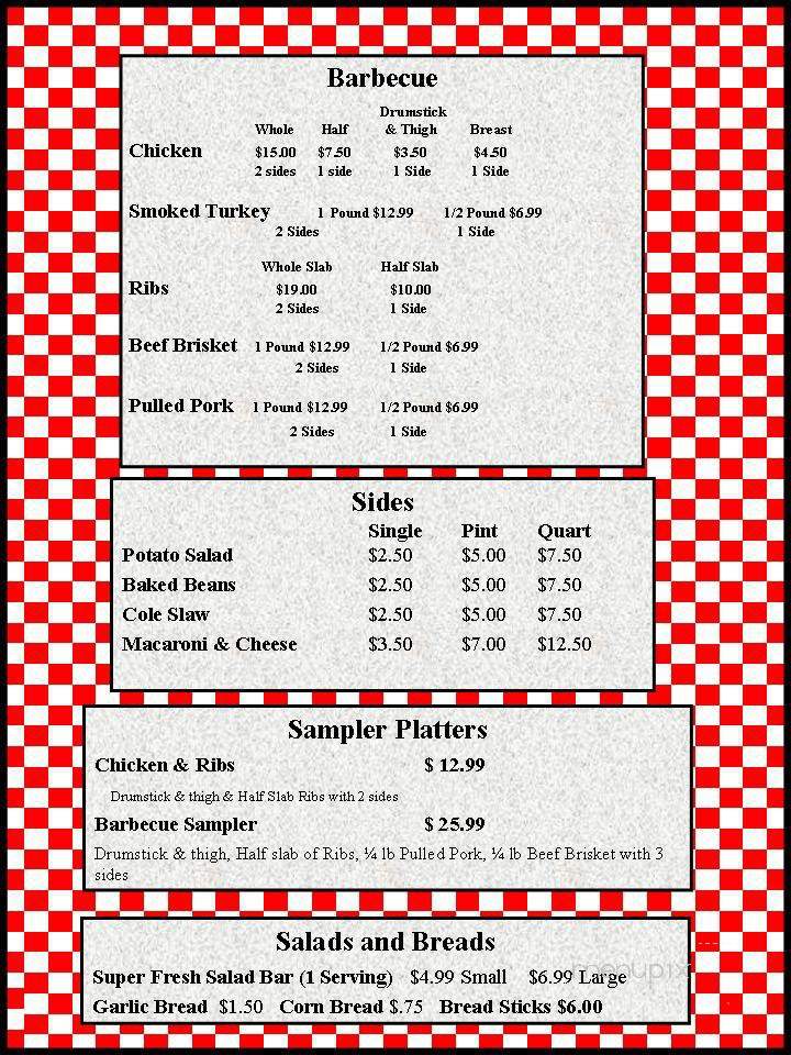 Casper's Pizza and Barbecue - Belfair, WA menu_pic