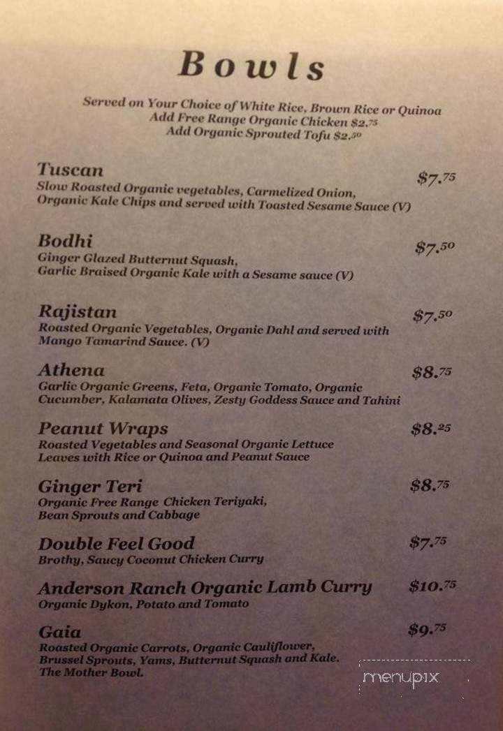 Sauce - Ashland, OR menu_pic