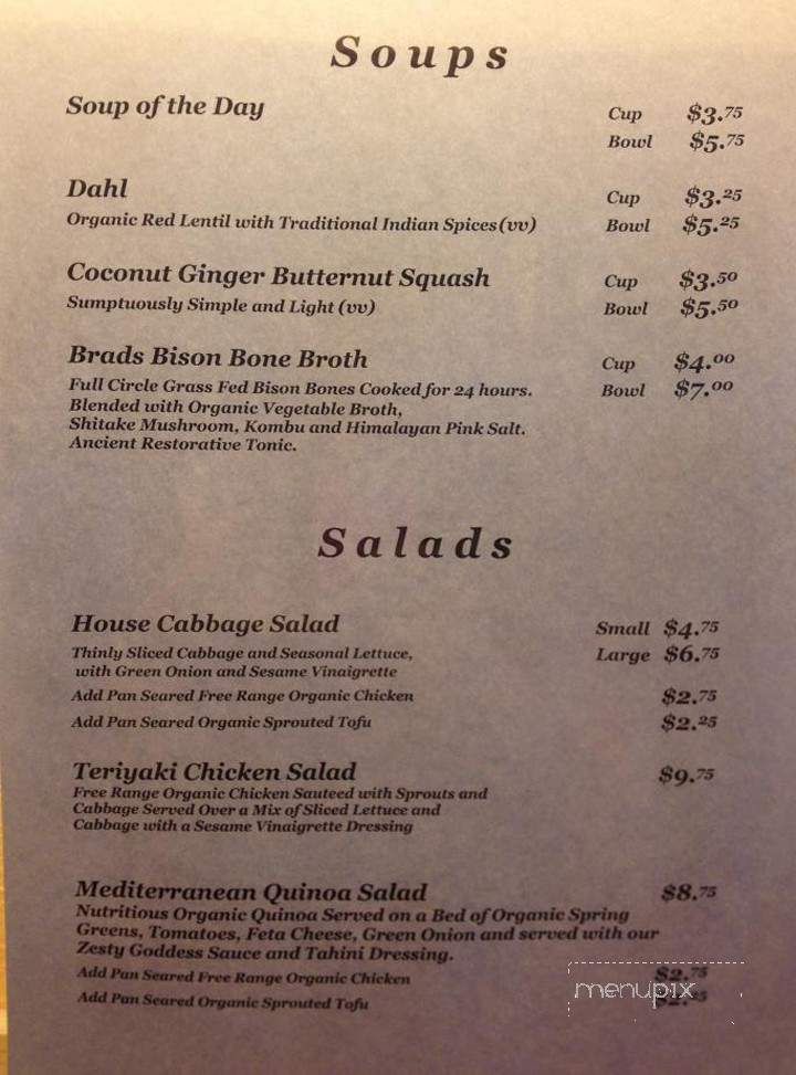 Sauce - Ashland, OR menu_pic