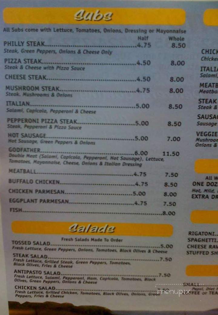 Candito's Pizzeria - Ellwood City, PA menu_pic