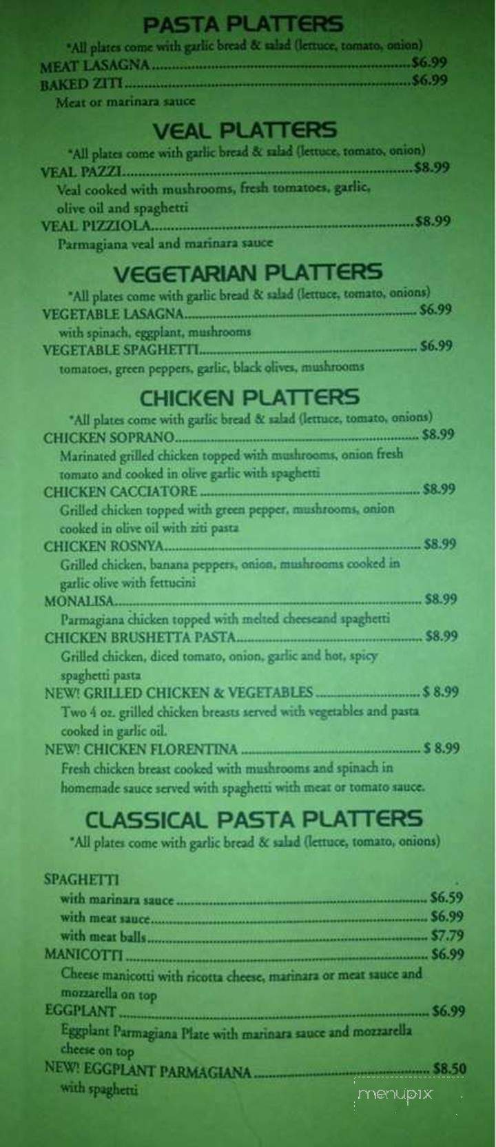 Soprano - Randleman, NC menu_pic