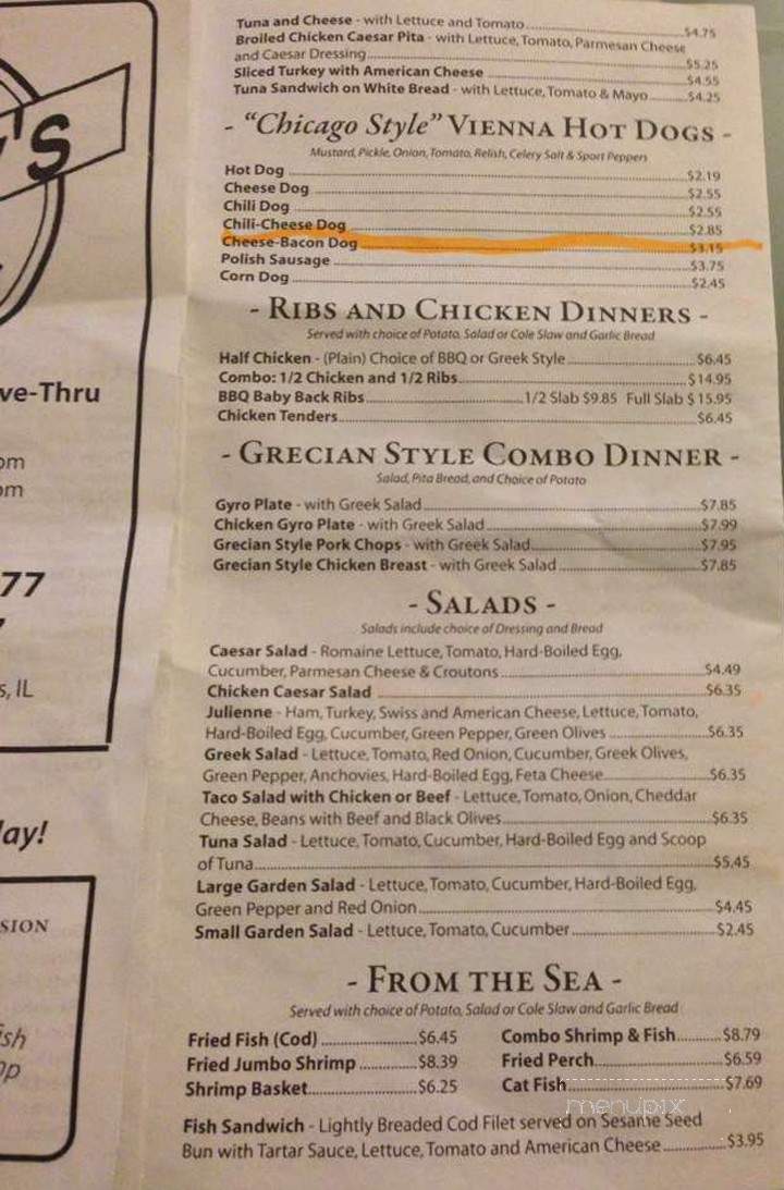 Goody's Fast Food Inc - Saint Charles, IL menu_pic