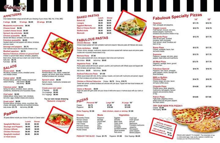 Fabulous Pizza - Valdosta, GA menu_pic
