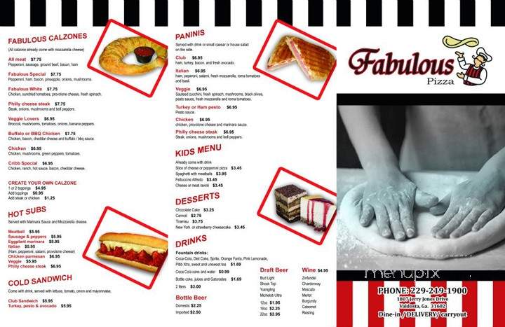 Fabulous Pizza - Valdosta, GA menu_pic
