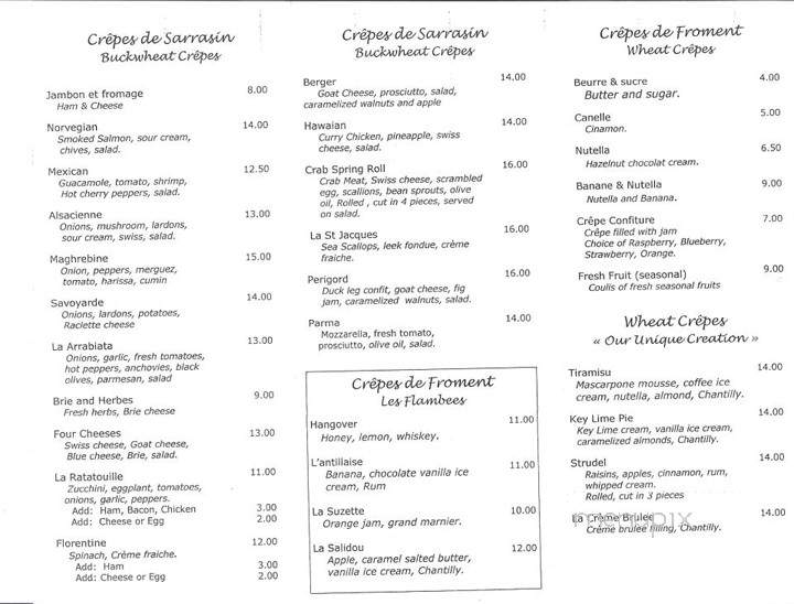 Bon Appetit Cafe Creperie - Fairfield, CT menu_pic
