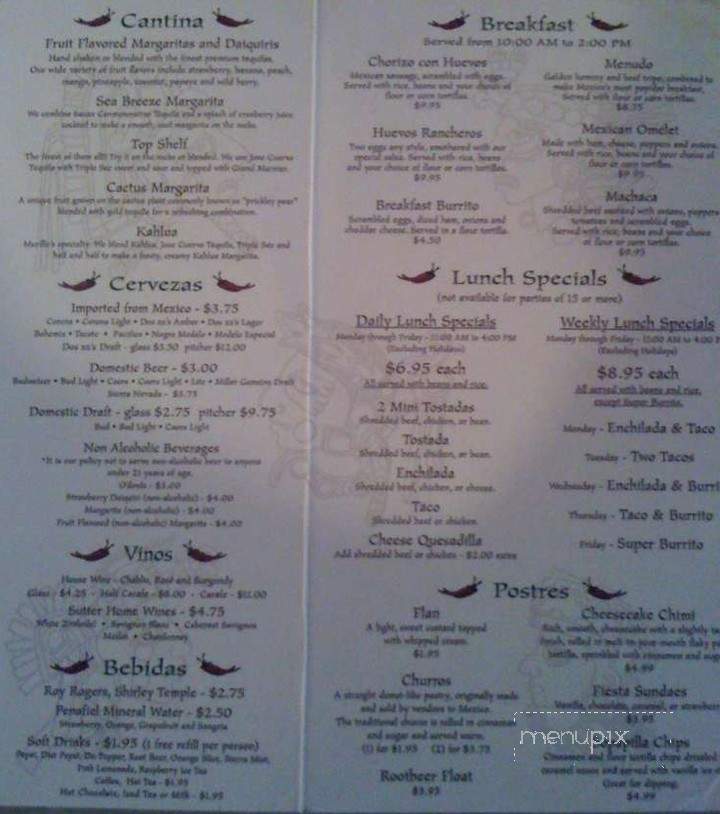 Murillo's Mexican Food - Vacaville, CA menu_pic