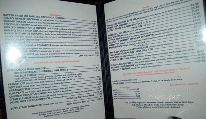 Stacy's Cafe - Bellwood, IL menu_pic