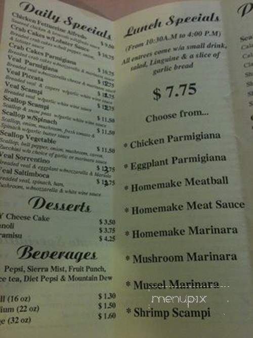 J P Serrato Pasta - Aiea, HI menu_pic