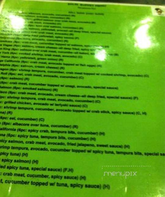 Oishi Sushi & Grill - Walnut Creek, CA menu_pic