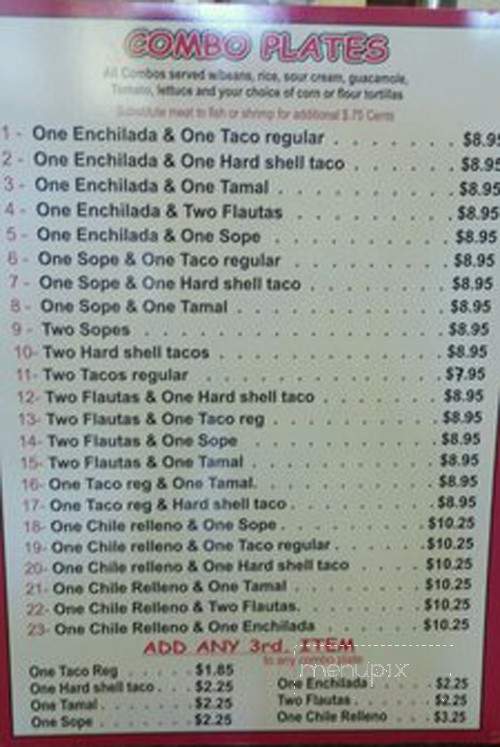 El burrito taqueria - Sacramento, CA menu_pic