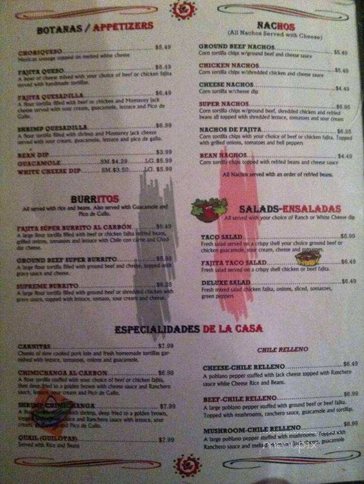Faby's Restaurant - Conway, AR menu_pic