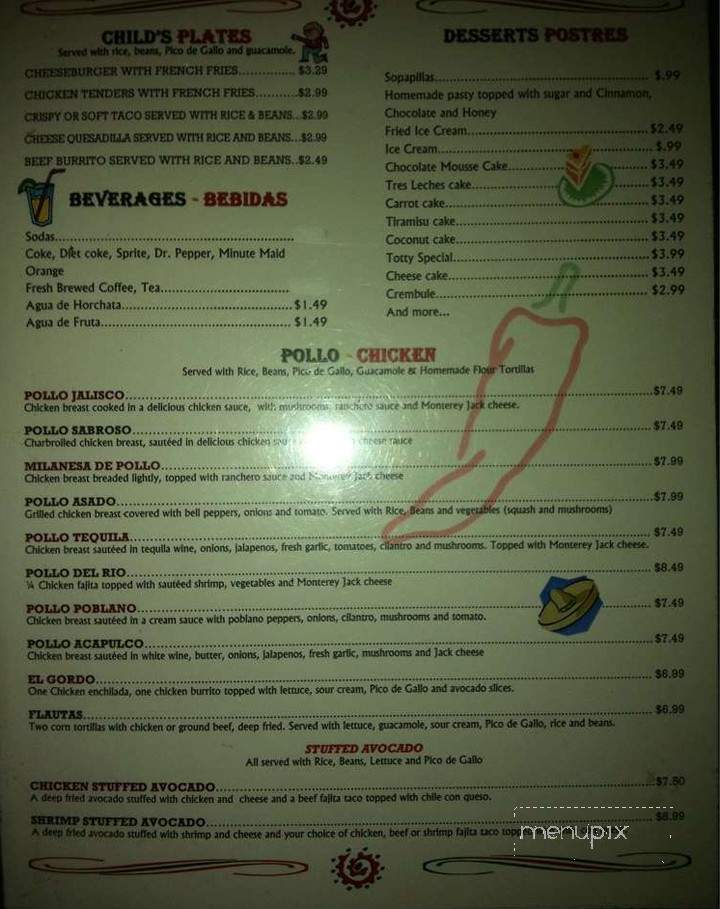 Faby's Restaurant - Conway, AR menu_pic