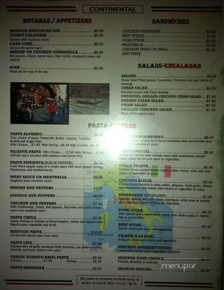 Faby's Restaurant - Conway, AR menu_pic