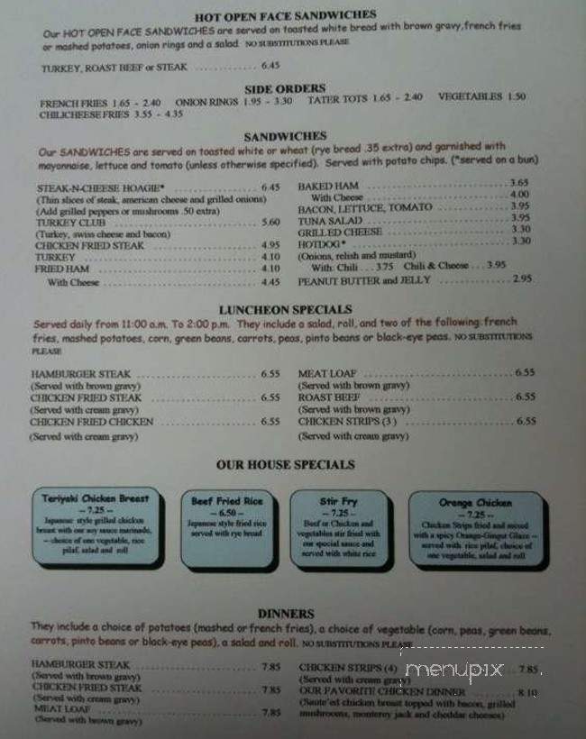 Burgess Grill - Lawton, OK menu_pic