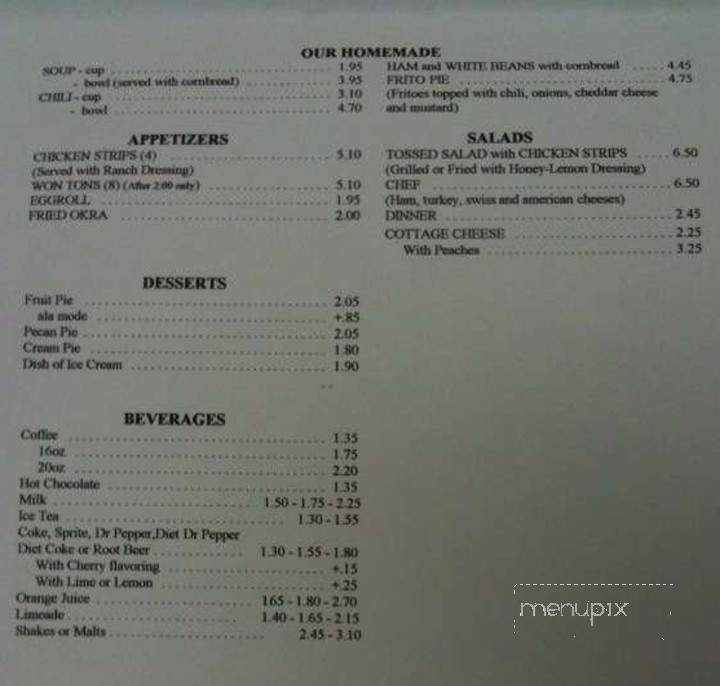 Burgess Grill - Lawton, OK menu_pic