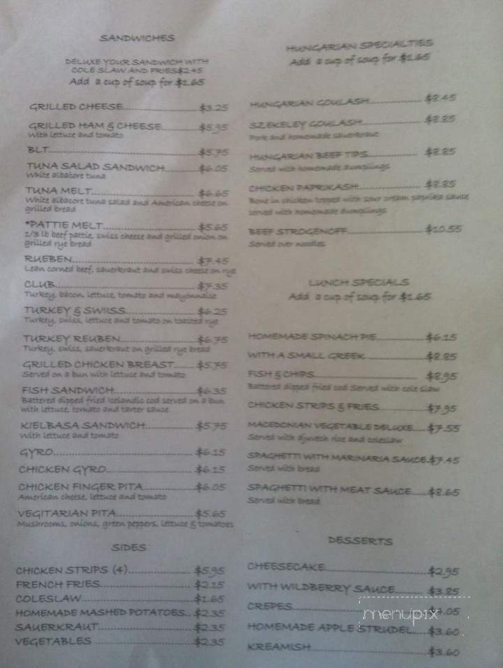 Ellie's Grill - Berkley, MI menu_pic