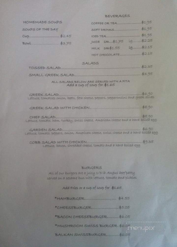 Ellie's Grill - Berkley, MI menu_pic