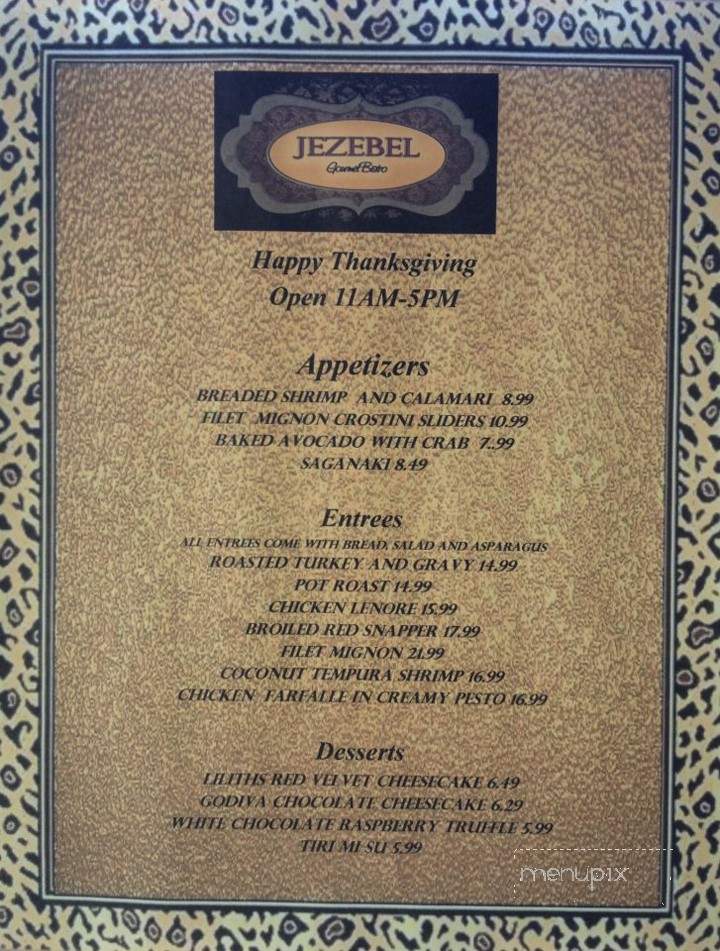 Jezebel - Loves Park, IL menu_pic