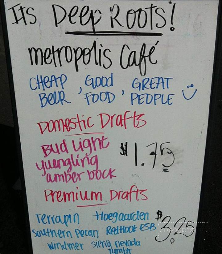 Metropolis Cafe - Milledgeville, GA menu_pic