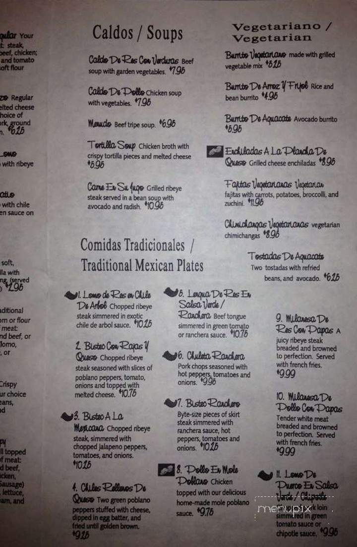 Jalisco Restaurant - Cedarburg, WI menu_pic