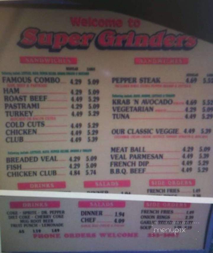 Super Grinders - Murray, UT menu_pic
