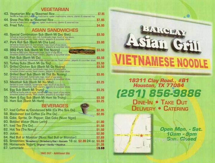 /348230/Barclay-Asian-Grill-Menu-Houston-TX - Houston, TX