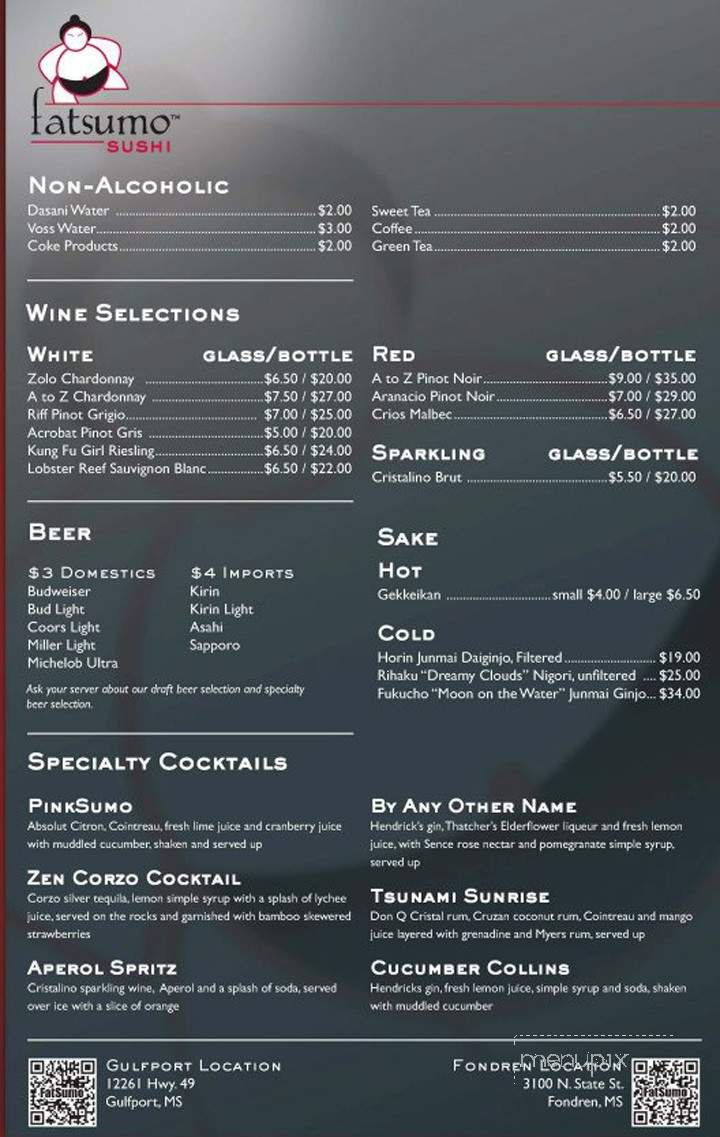 Fatsumo Sushi - Gulfport, MS menu_pic
