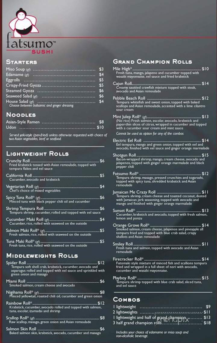 Fatsumo Sushi - Gulfport, MS menu_pic