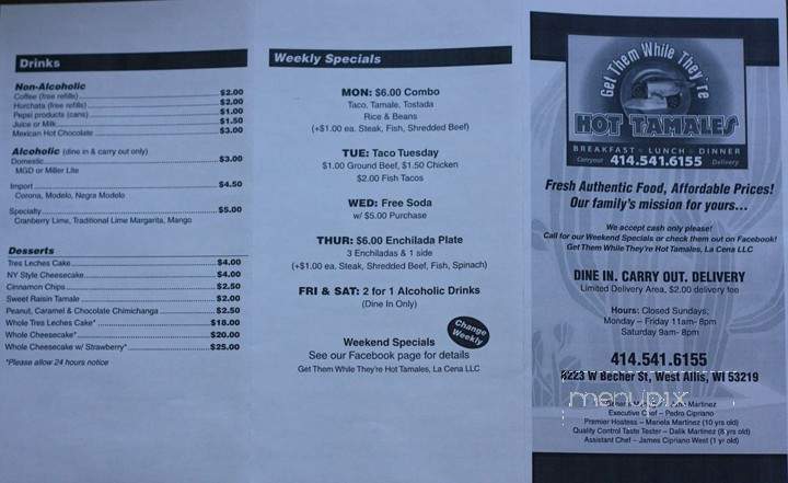 Get Them While They're Hot Tamales - West Allis, WI menu_pic
