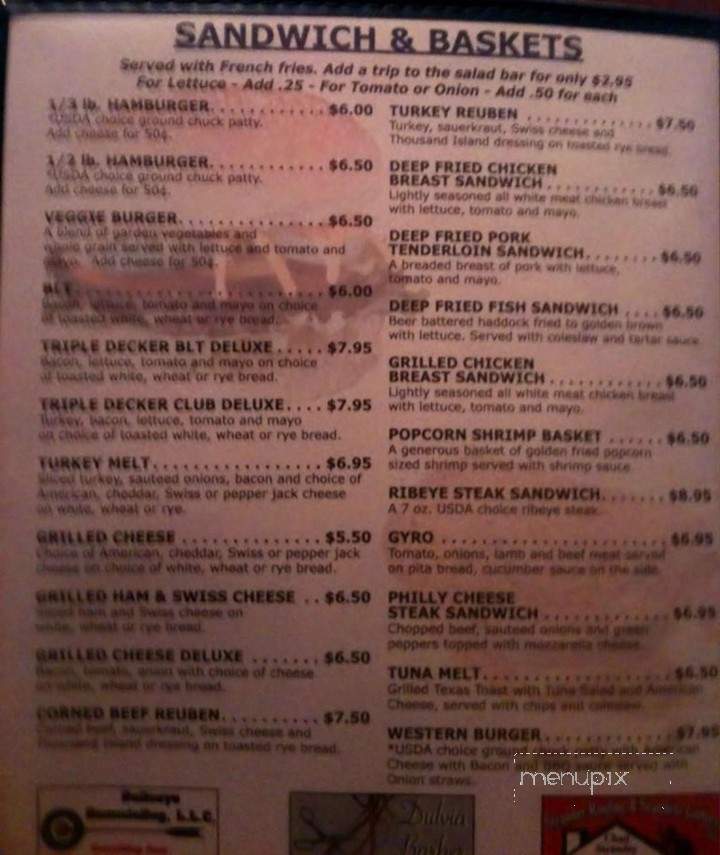 Dolphins Bar & Grill - Lodi, WI menu_pic