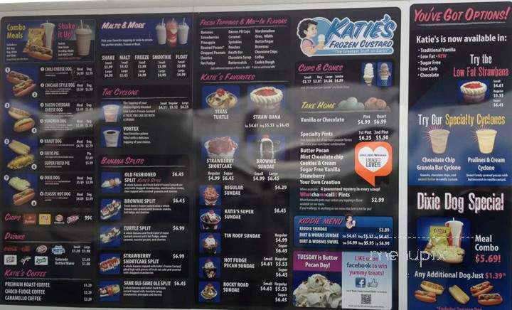 Katie's Frozen Custard - Waco, TX menu_pic