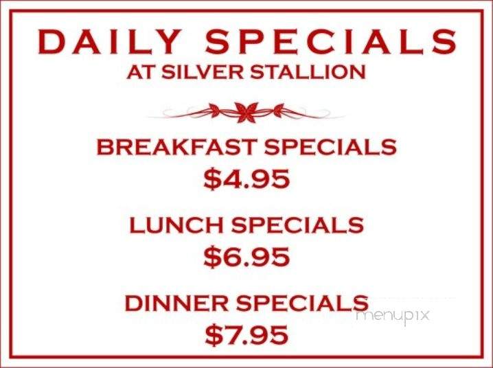 Silver Stallion Restaurant - Des Plaines, IL menu_pic