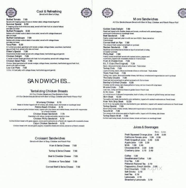 Bentley's Pancake House - Wood Dale, IL menu_pic