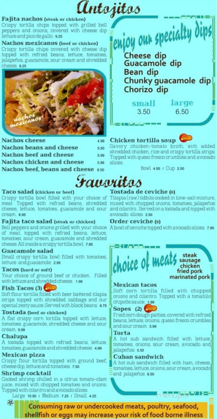 Taqueria La Parrilla - Athens, GA menu_pic