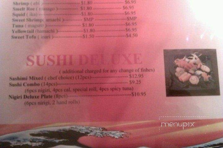 Tony's Sushi - San Diego, CA menu_pic
