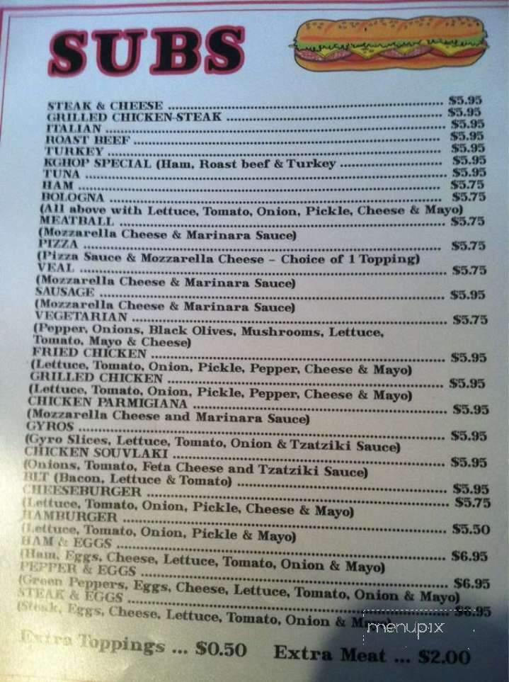 King George House Of Pizza - King George, VA menu_pic